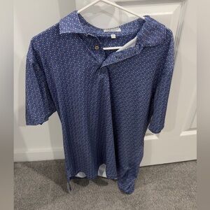 Peter Millar Navy and Red Polo Shirt